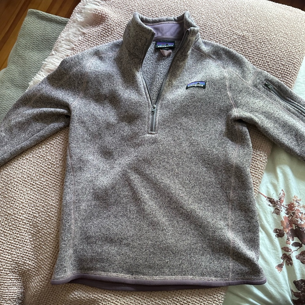 Patagonia Heathered Purple Better Sweater Zip Pullover